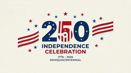 Obraz premium vector background for the 250 years of Independence celebration of the United States of America / USA