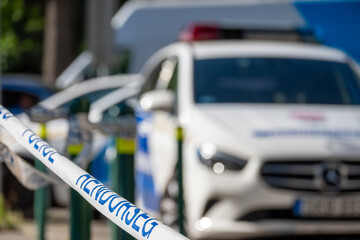 Police Tape And Patrol Car © Daniel