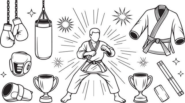 Martial arts equipment and uniform for training and competition