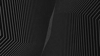 Naklejka premium Abstract digital tunnel with glowing lines and perspective effect