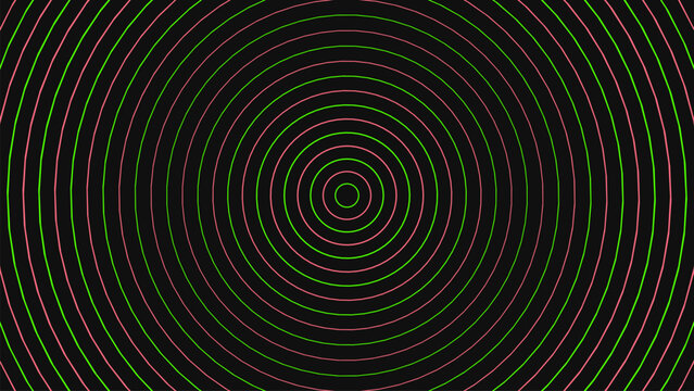 Concentric circles geometric pattern with pixelated effect