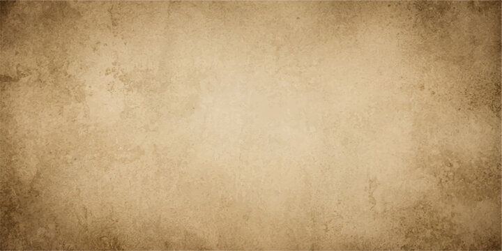 Dramatic dark brown grunge old paper texture background with heavy stained corners for mysterious treasure map design and rugged antique poster layout