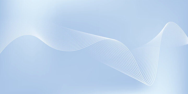 Minimalist light blue background with curved lines creates a comfortable feeling. Adjust the intensity and lightness of the color tone to match the brand document theme color.