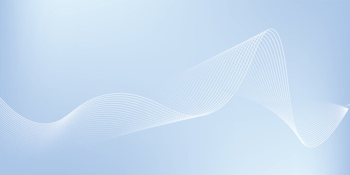 Minimalist light blue background with curved lines creates a comfortable feeling. Adjust the intensity and lightness of the color tone to match the brand document theme color.