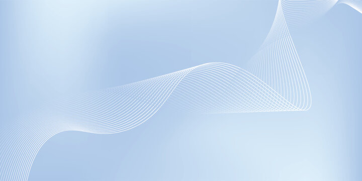 Minimalist light blue background with curved lines creates a comfortable feeling. Adjust the intensity and lightness of the color tone to match the brand document theme color.