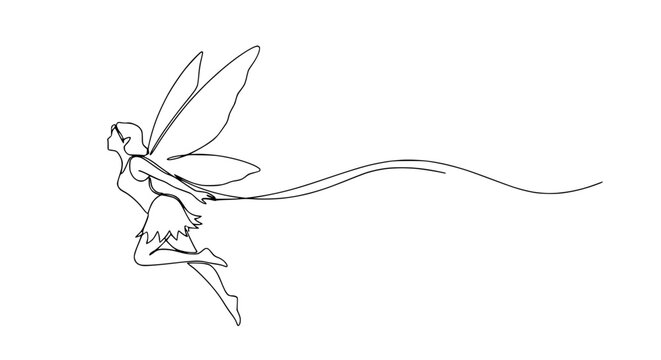 Tinkerbell Style Fantasy Fairy Flying.