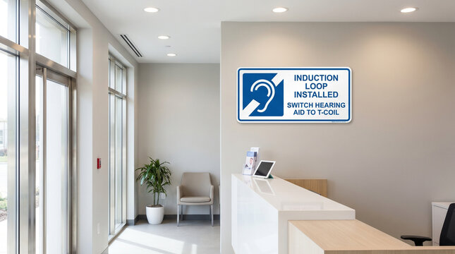 Disabilities and accessibility accessible healthcare reception with induction loop system