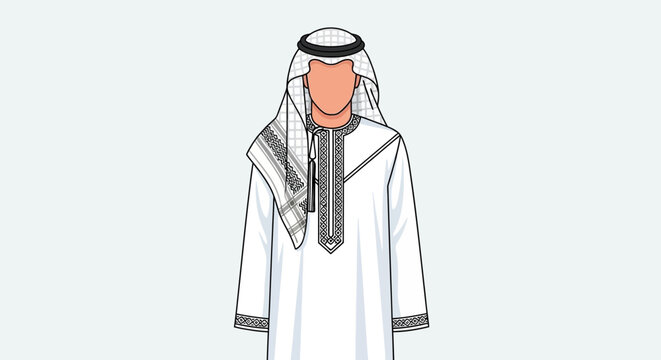 Traditional Arabic or Middle Eastern Men s Robe and Headwear