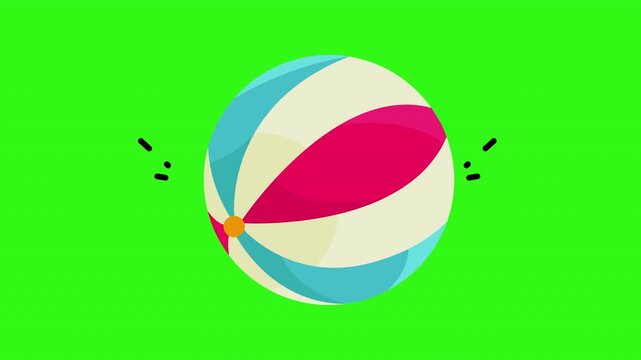 Striped beach ball design suitable for summerthemed projects. Ideal for icons, logo design, websites, social media, and merchandise.