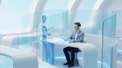 Fototapeta premium personalized artificial intelligence education concept for future learning