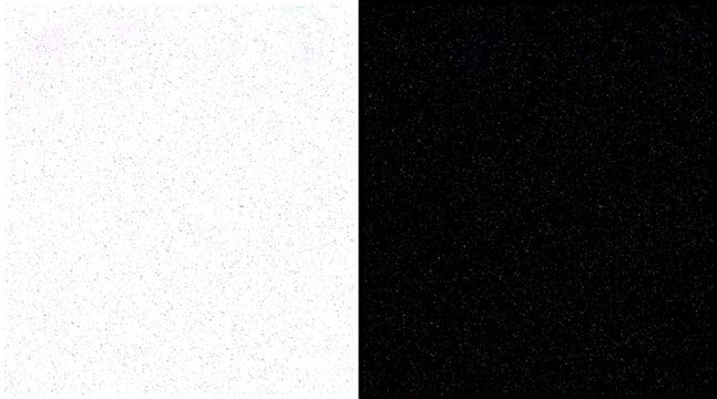 Minimalist split screen background with grainy texture, black and white dual tone surface, high contrast abstract composition for graphic design