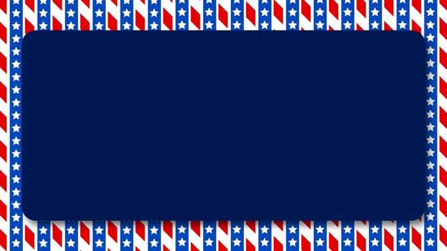 Patriotic American Flag Frame with Red White and Blue Borders for Celebrations.