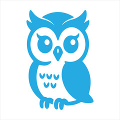 Fototapeta premium Owl Sitting Cross-Legged Svg