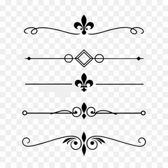 Vintage divider set with fleur de lis ornaments. © Samantha44