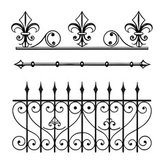 Decorative iron gates and ornate fencing elements. © Samantha44