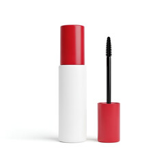Obraz premium Minimalist toothbrush and toothpaste set on white background clean design