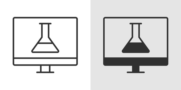 Virtual Lab Icon representing online laboratories and digital experiments.