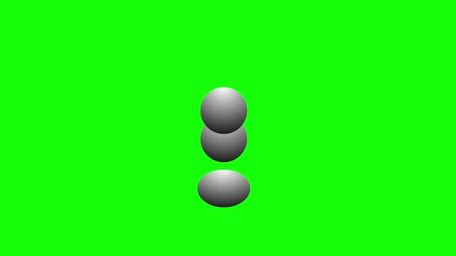 Bouncing Balls Animation on Green Screen, Seamless Loop Background