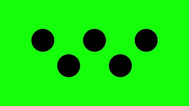 Sequential Circles Animation on Green Screen