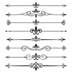 Collection of ornamental victorian divider lines. © Sabrina45