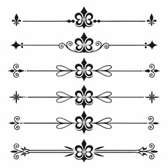 Vintage floral decorative line and divider set. © Sabrina45