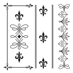 Fleur de lis ornate frames and border decorative. © Sabrina45