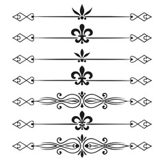 Ornate flourish divider set for page decoration. © Sabrina45