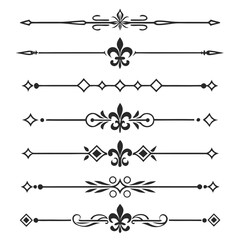 Ornate diamond and fleur de lis divider designs. © Sabrina45
