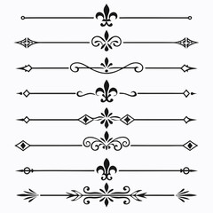Ornamental divider collection with classic flourishes. © Sabrina45