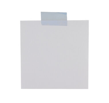 Nota o memo de color blanco con cinta adhesiva de color azul