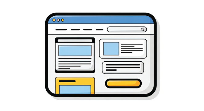 Colorful web browser on screen.