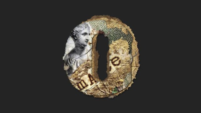 A drag and drop vintage junk journal ephemera style paper letters that animates into place from shredded and torn paper pieces.
