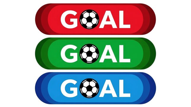 Vibrant goal buttons for world cup 2026 soccer enthusiasts
