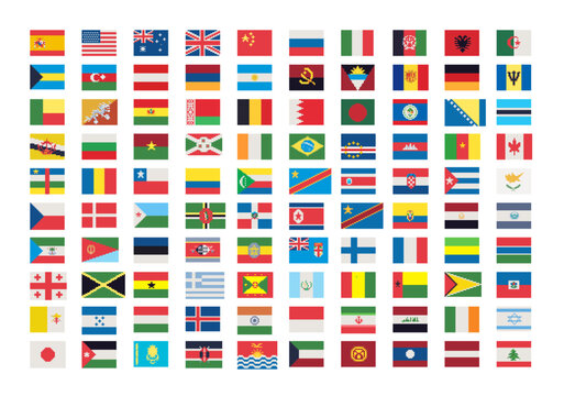 Pixel Art World Flags Collection, Retro Country Flag Icons Set, strategy games, educational apps, interfaces and international projects.