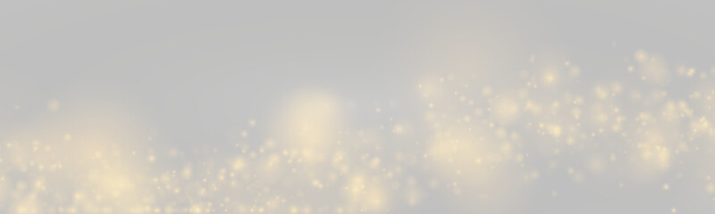 Obraz premium Golden luminous dust sparkles with a warm elegant glow. Fine glitter details create a refined finish. Perfect for festive decorations. PNG