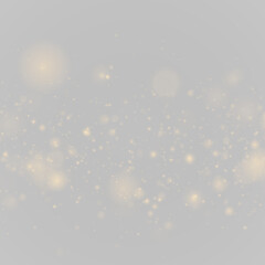 Fototapeta premium Golden sparkle dust glows beautifully with radiant glitter accents. Soft highlights create a premium luminous look. Great for decorative artwork. PNG