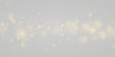 Fototapeta premium Golden glitter particles scatter with soft luminous reflections. Elegant sparkles create a refined decorative effect. Perfect for festive overlays. PNG