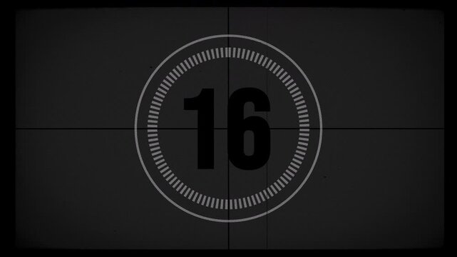 Retro 20 Second Film Countdown Leader