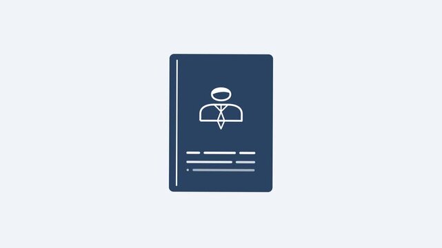Animation of a Modern Contact Card Appearing with User Profile Icon and Essential Data Fields