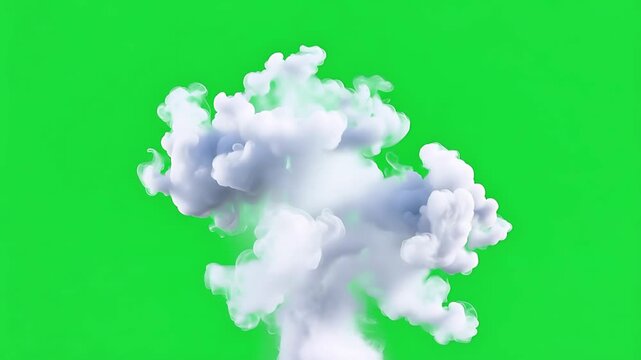 Floating Cloud Smoke Green Screen Overlay