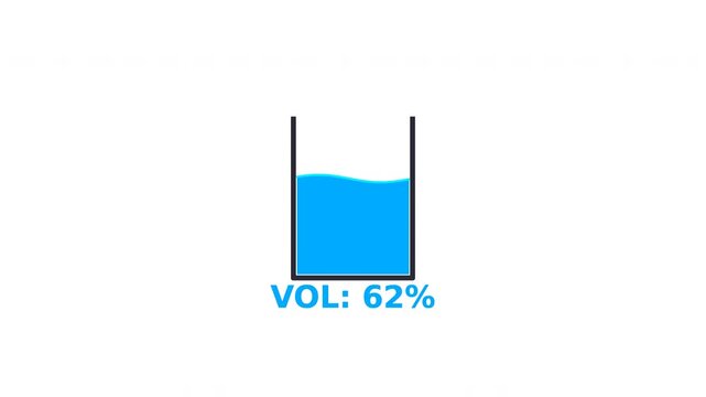 Undulating Liquid Filling Container CCW Flow Progress Animation Loop High Quality Transparent Video Stock Footage Linear Loading UI Element