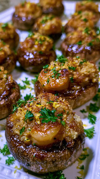 Stuffed Mushrooms with Shrimp and Herbs