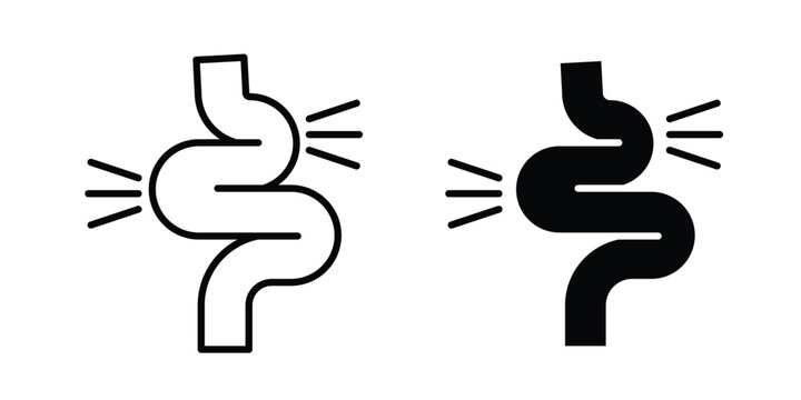 Gut constipation icon