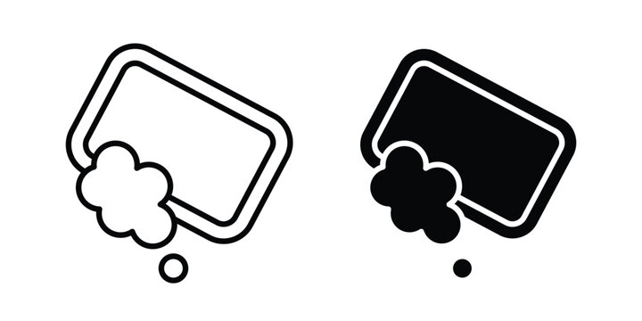 Soap with bubbles icon