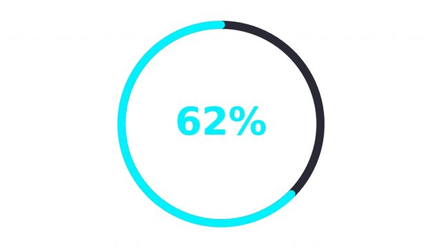 Seamless Counter Clockwise Circular Loader Progress Animation Blue ProRes Video Asset High Quality Stock Video CCW Loading Circle UI HUD Element