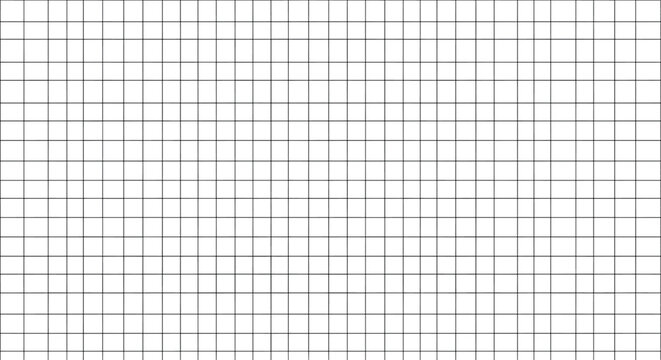 Grid of black horizontal and vertical intersecting lines on a white background creates a seamless geometric abstract pattern.