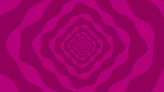Magenta abstract background with a wavy expanding diamond shape tunnel pink wave motion pattern shapes pink wave motion pattern shapes