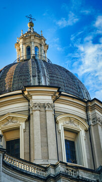 Baroque Dome of Sant Agnese in Agone on Piazza Navona