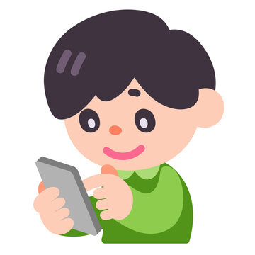スマートフォンを使う子ども