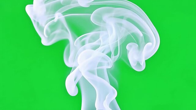 Decorative Smoke Curl Green Screen Overlay